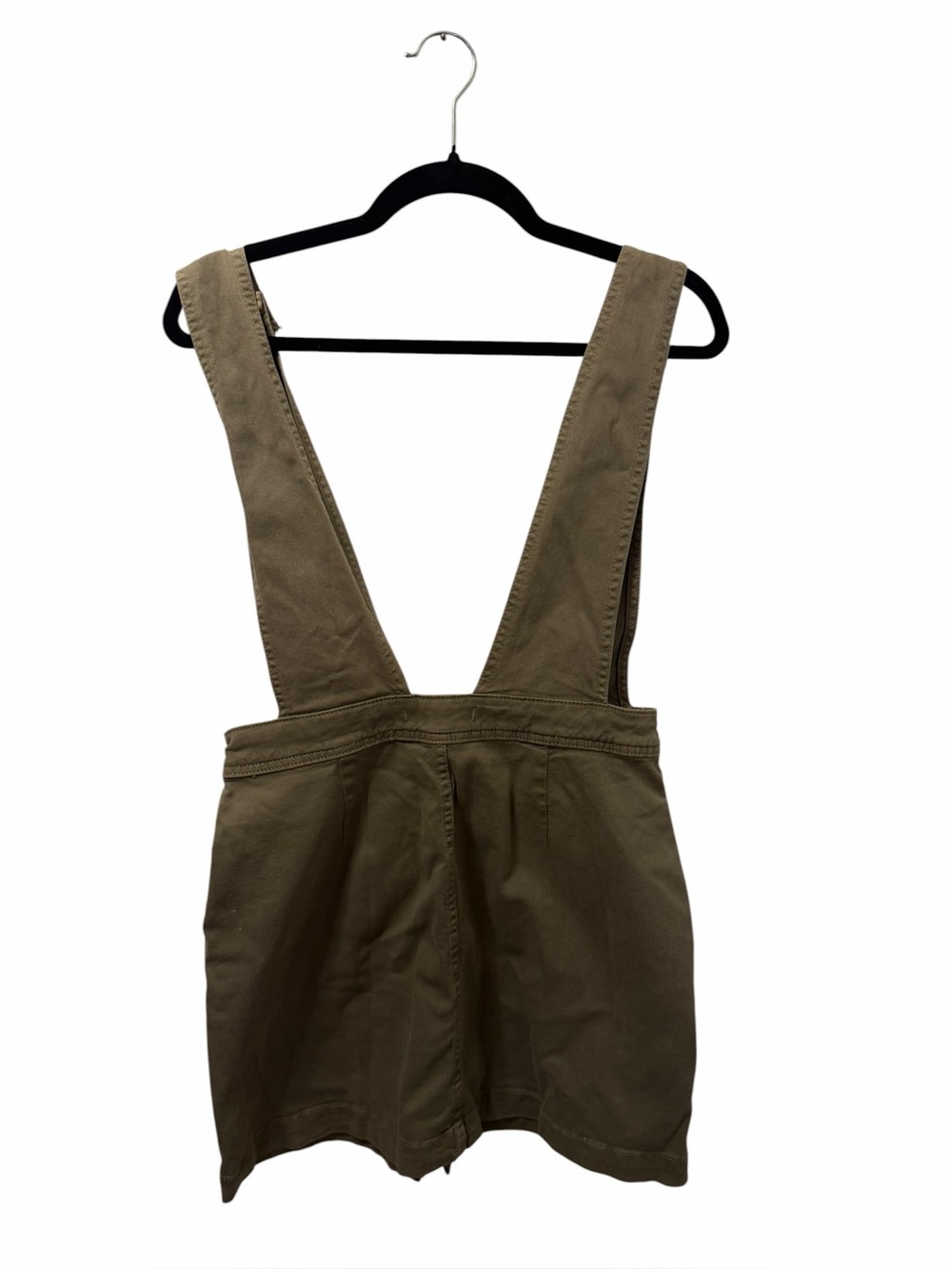 Free People We The Free Olive Utility Overall Romper Shorts Size 8 - Picture 3 of 6